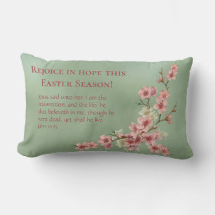 Rectangle Fleurs de cerisiers en rose et Coussin d'accent Tu