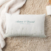 Rectangle Fleurs d'empreinte digitale de mariage - coussin (Couverture)