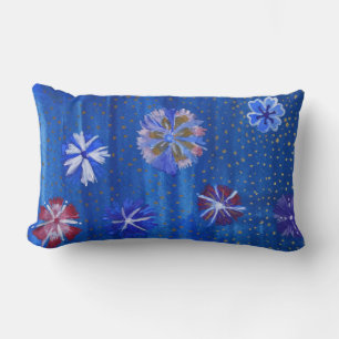 Rectangle Fleurs Dessin Été Humeur Lumbar Coussin