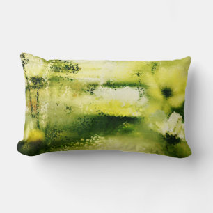 Rectangle Fleurs Rêves Dans La Pluie 4 - Peinture Coussin Ar