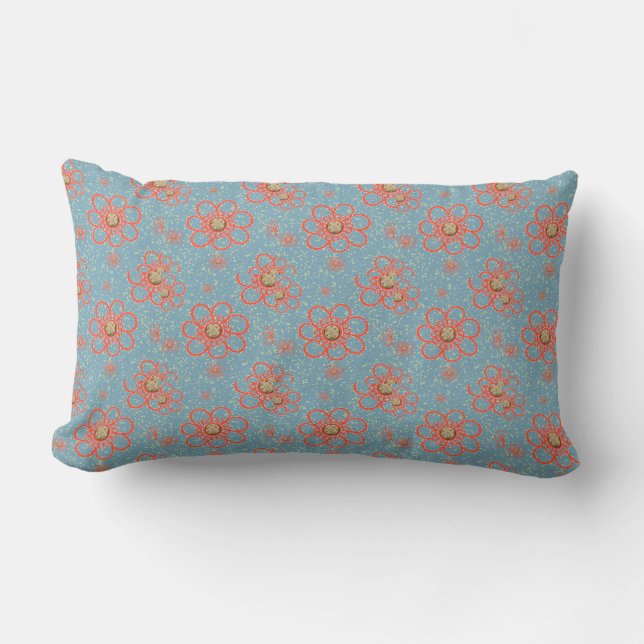 Rectangle Fleurs romantiques - Coussin (Recto)