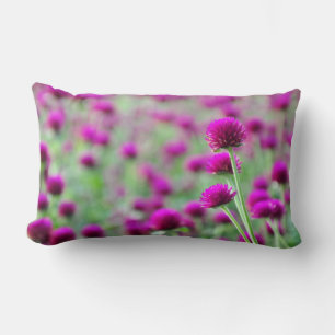 Rectangle Fleurs violettes roses - Coussin