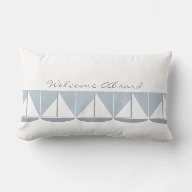 Rectangle Flotille - Bienvenue à bord du coussin (Recto)