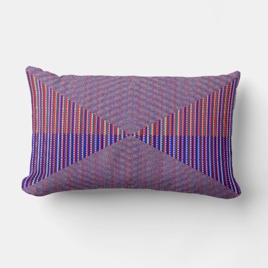 Rectangle Fusion Géométrique Néon – Coussin Abstrait (Recto)