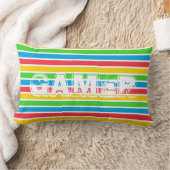 Rectangle Gamer - Coussin Lumbar 13" x 21" (Couverture)