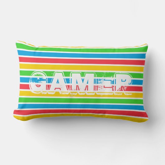 Rectangle Gamer - Coussin Lumbar 13" x 21" (Recto)