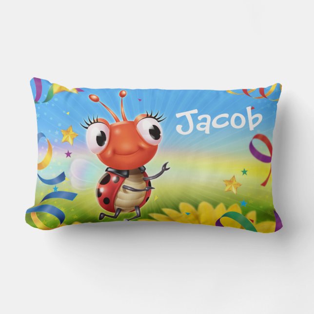 Rectangle Gamme Lil' Ladybug de coussin large personnalisée (Recto)