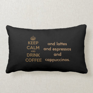 Rectangle Gardez le calme et buvez-le TOUT -- Coussin