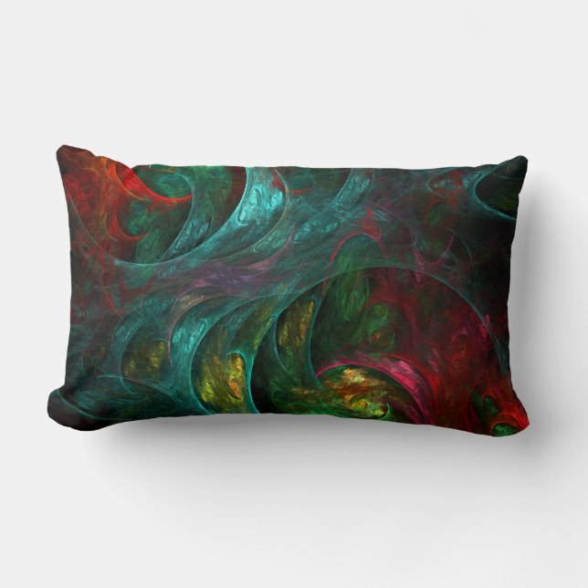 Rectangle Genesis Nova Abstrait Art Lumbar Coussin (Recto)