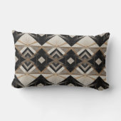 Rectangle Géométrie de régal Coussin de coton de lombage (Verso)