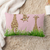 Rectangle Giraffes en Herbe avec Coussin Lumbar (Couverture)