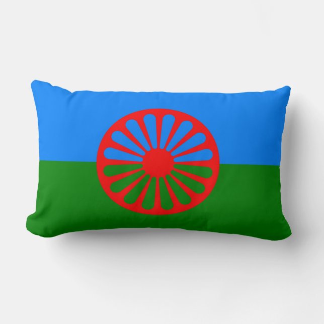 Rectangle gitan gipsy les gens drapeau nomade coussin de la  (Recto)