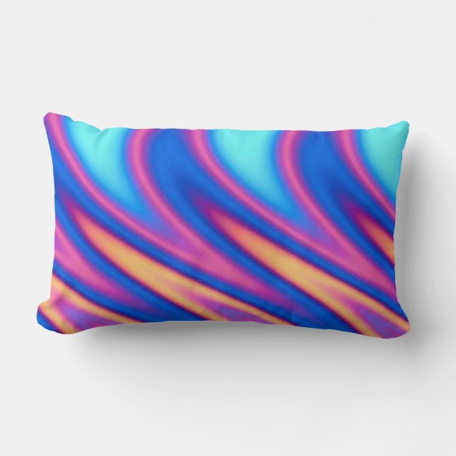 Rectangle Grand Coussin Aqua Flames (Recto)