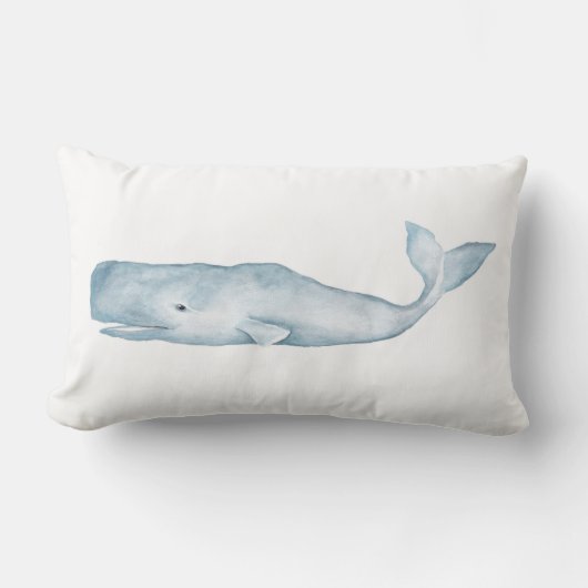 Rectangle Grand coussin lombaire bleu d'accent (Recto)