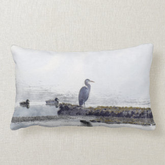 Rectangle Great Blue Heron & Ducks Wildlife Mojo Coussin