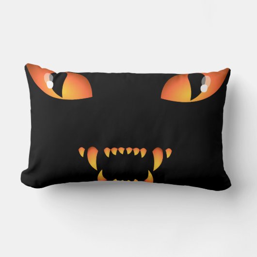 Rectangle Halloween Chat Coussin Amusants Amoureux de les ch (Recto)