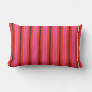 Rectangle HAMbyWG - Coussin - Bande rouge rose