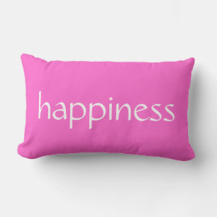 Rectangle Happiness Love Lumbar Coussin