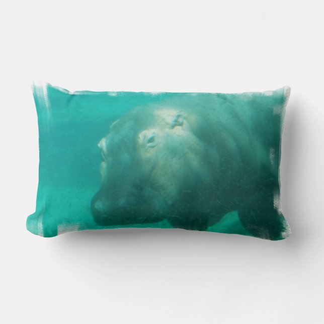 Rectangle Hippopotame sous le coussin de l'eau (Recto)