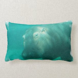 Rectangle Hippopotame sous le coussin de l'eau