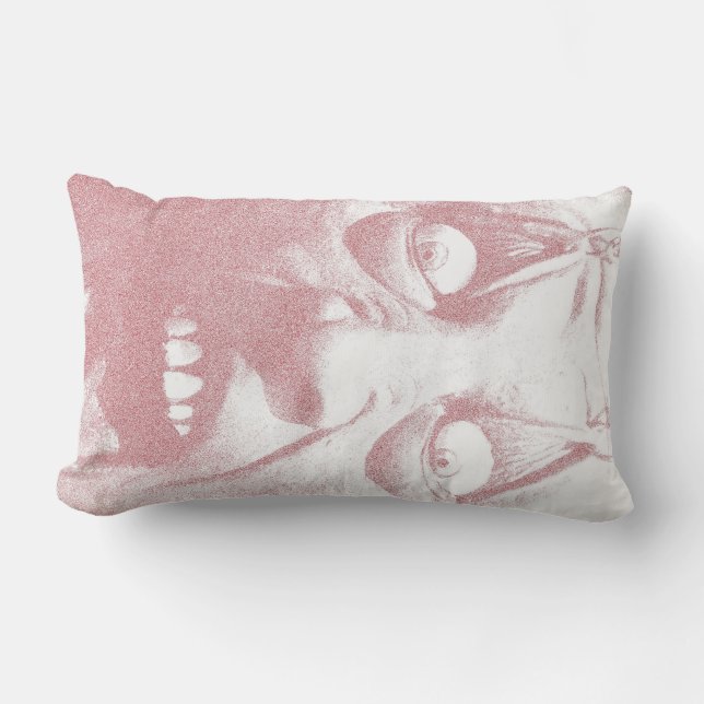 Rectangle Horror Face Hug Me Coussin hurler (Recto)