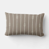 Rectangle Housse de coussin à monogramme rayures et noeud de (Verso)