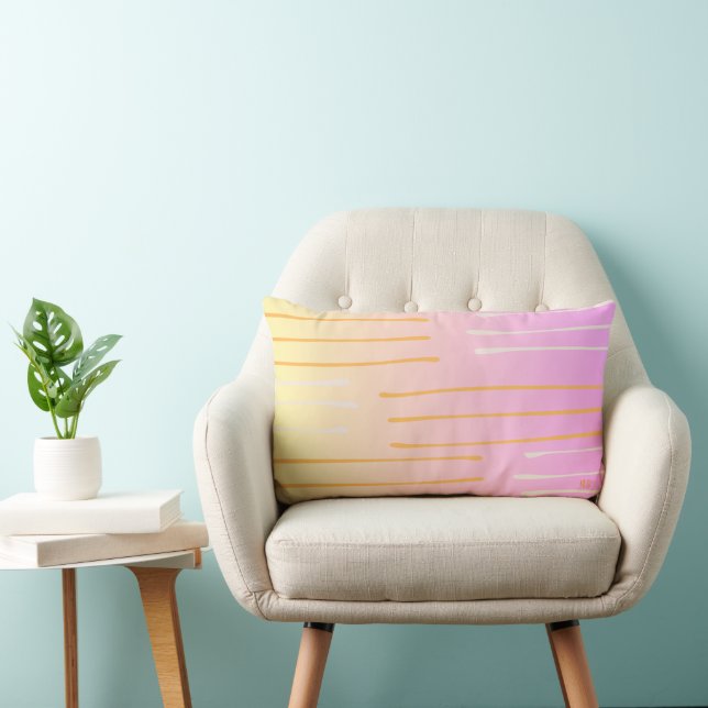 Rectangle Housse de coussin abstraite minimaliste (Chaise)