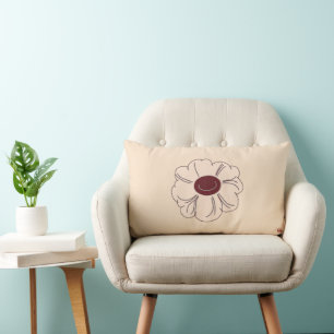 Rectangle Housse de Coussin de Jet de Forme de Fleur Colorée