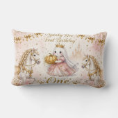 Rectangle Housse de coussin de nurserie Princesse Rose Fantô (Verso)