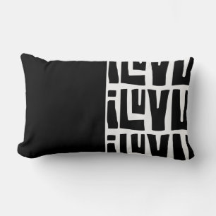 Rectangle i Luv U Tribal Lumbar Coussin