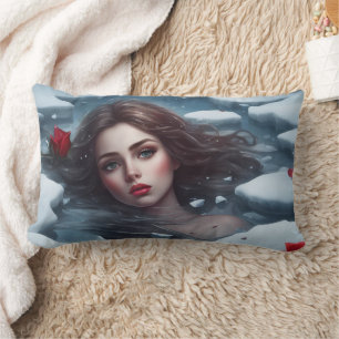 Rectangle Ice Girl - Lumbar Coussin 13" x 21"