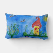 Rectangle Illustration Whimsical Coussin Lumbar (Verso)