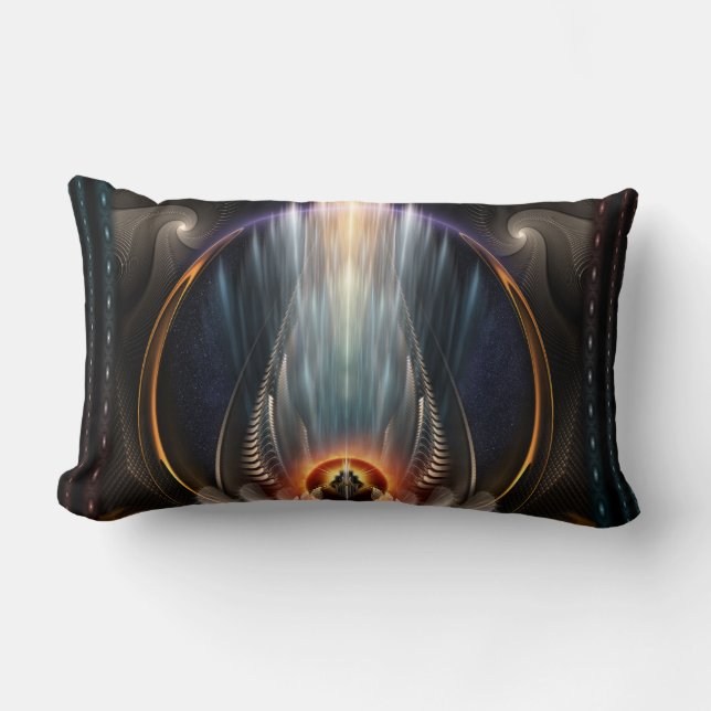 Rectangle Imperial View Fractal Art Décor Lumbar Coussin (Recto)