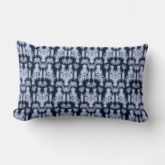 Rectangle Indigo Shibori Coussin : Des rêves de teinture tex (Recto)