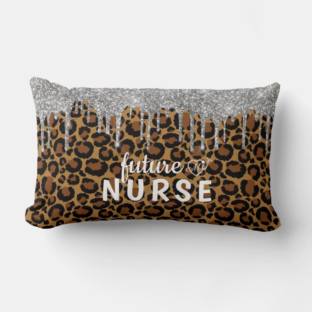 Rectangle Infirmière Glam personnalisée Coussin Lumbar (Recto)