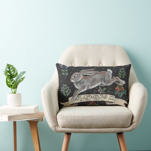 Rectangle Inspirational Rabbit Coussin Mariage d'amitié (Chaise)