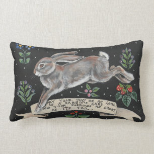 Rectangle Inspirational Rabbit Coussin Mariage d'amitié