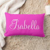 Rectangle Isabella Pink Lumbar Coussin personnalisé (Couverture)
