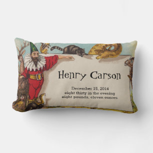 Rectangle Isidore Elf et son coussin de faire-part d'animaux