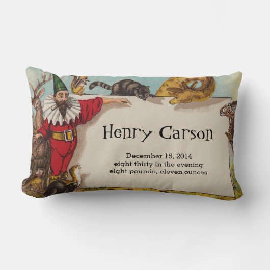 Rectangle Isidore l'Elf et son Coussin d'Annonce Animaux (Recto)