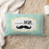 Rectangle Je suis Son Coussin M. Aqua et Lime Mustache (Couverture)