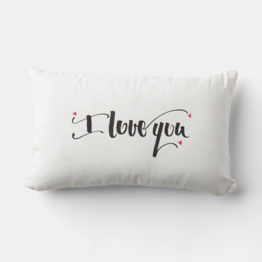 Rectangle Je t'aime coussin (Verso)