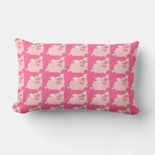 Rectangle Joli Coussin caricature de porc Lumbar