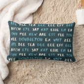 Rectangle Jote ABC ‘AYE BEE SEA’ Coussin phonétique Lumbar (Couverture)