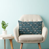 Rectangle Jote ABC ‘AYE BEE SEA’ Coussin phonétique Lumbar (Chaise)