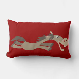 Rectangle Jote Swift Cartoon Horse Lumbar Coussin
