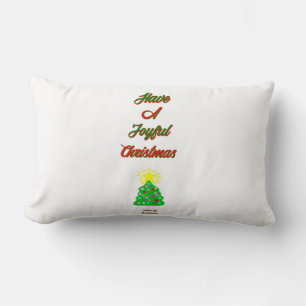 Rectangle Joyeux Coussin Lumbar de Noël