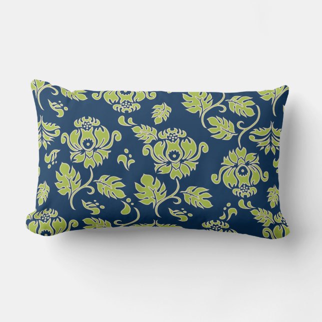 Rectangle Kamaole Hawaï Coussin Lombaire Fleurs Tropicales (Recto)