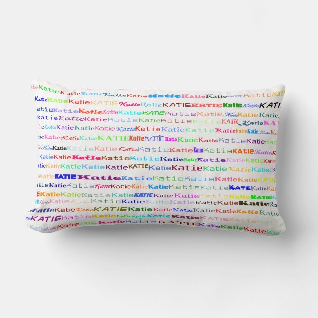 Rectangle Katie Text Design II Lumbar Coussin (Recto)