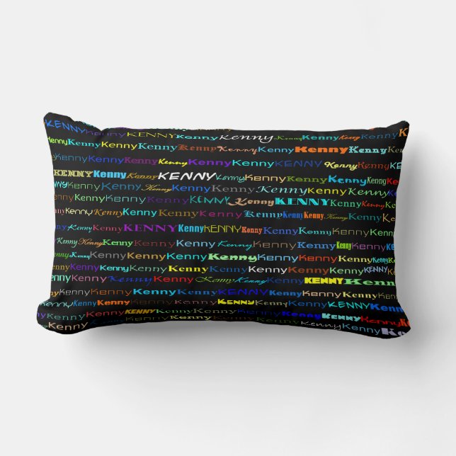 Rectangle Kenny Text Design I Lumbar Coussin (Recto)
